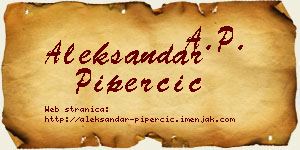 Aleksandar Piperčić vizit kartica